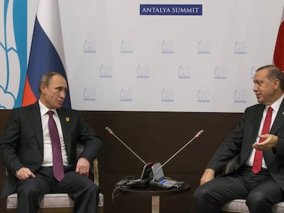 Putin y Erdogan, en la cumbre del G-20 en Antalya, a finales de 2015.