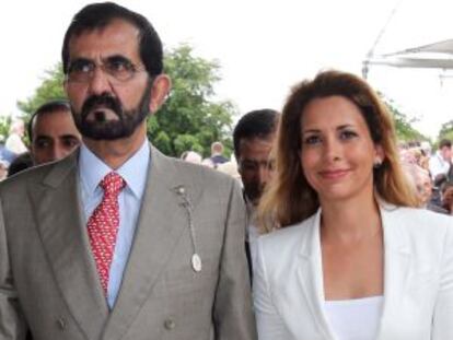 Sheikh Mohammed bin Rashid y su mujer la Princesa Haya, este verano.