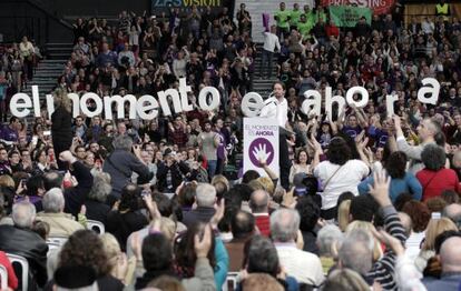 Pablo Iglesias em Val&ecirc;ncia.