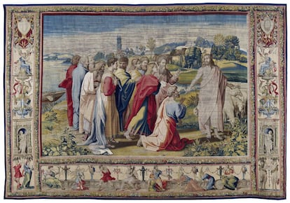 Tapiz de seda 'La misión de San Pedro' (1550-1560), de Rafael Sanzio.