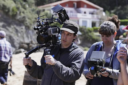 Pablo Agüero, en el rodaje de 'Akelarre'.