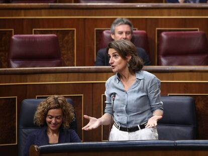 Teresa Ribera la semana pasada en el Congreso. 