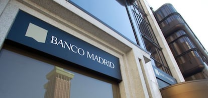 Imagen de la sede de Banco Madrid, en la capital espa&ntilde;ola.