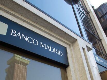 Imagen de la sede de Banco Madrid, en la capital espa&ntilde;ola.