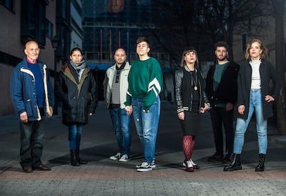 De izquierda a derecha, Julián de las Mozas, Paola Parra, David Jiménez, Sandra Mahillo, María Palop, Alberto Martínez y Zulema Herrero.