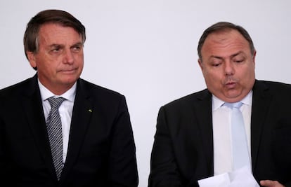 O presidente Jair Bolsonaro e o ministro da Saúde Eduardo Pazuello participam do lançamento de programa para profissionais da saúde nesta semana