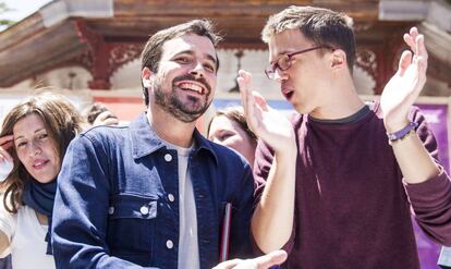 Garzón y Errejón, este domingo en el mitin central de En Marea en A Coruña.