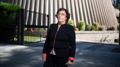 María Luisa Balaguer, frente al Tribunal Constitucional, en septiembre de 2021.