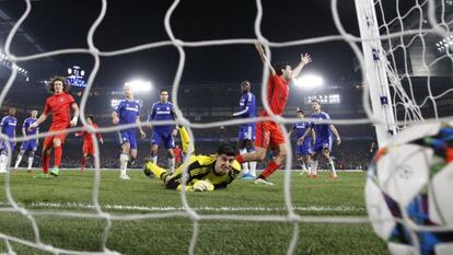 Gol de Thiago Silva en el Chelsea-PSG del mi&eacute;rcoles.