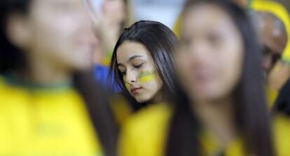 Una aficionada brasileña.