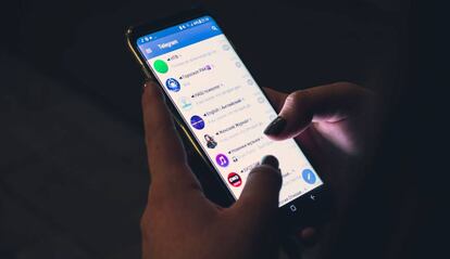 Telegram en un smartphone.