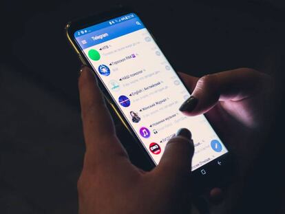 Telegram en un smartphone.