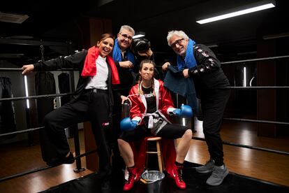 Chenoa, Florentino Fernández, Eva Soriano y Leo Harlem, colaboradores y presentadora de 'La noche D'.