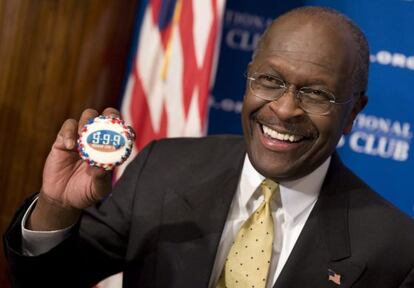 Herman Cain, durante un acto en el Club Nacional de Prensa.