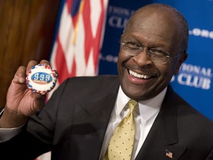 Herman Cain, durante un acto en el Club Nacional de Prensa.