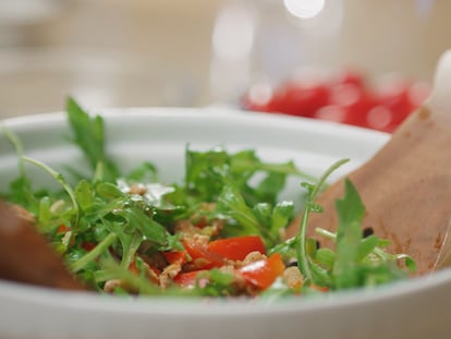 Ensalada de chorizo y garbanzo