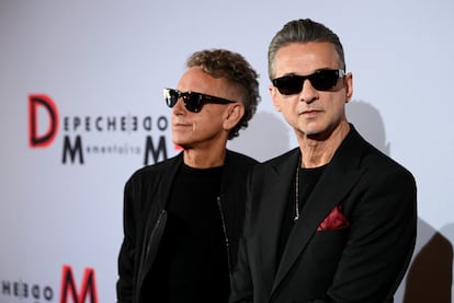 Dave Gahan y Martin Gore durante un photocall en Berlín