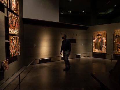 La sala del Museo de Lleida donde hasta el domingo se exponían cuatro obras que hoy se entregarán.