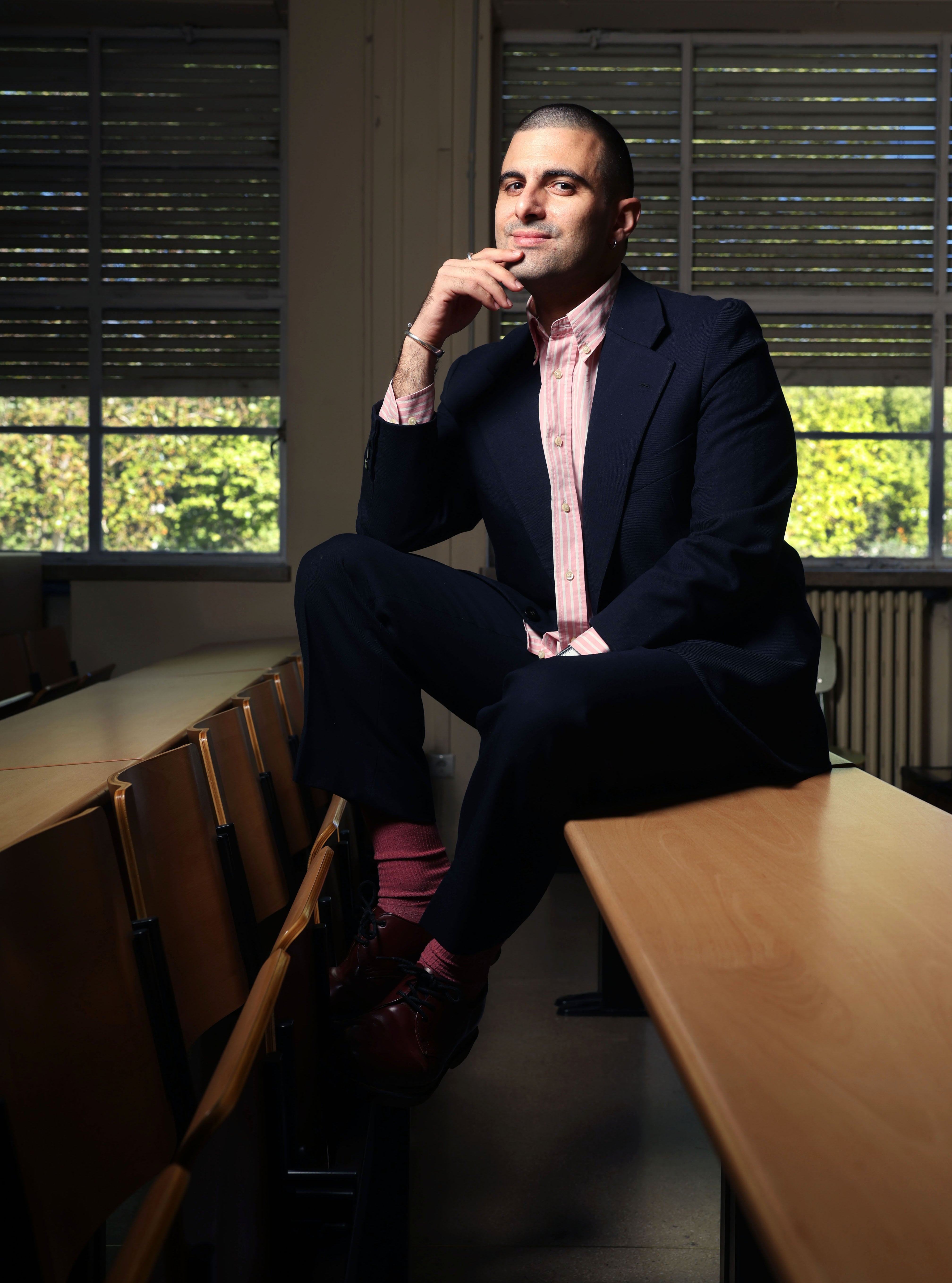 Juan Evaristo Valls Boix, en la Facultad de Filosofía de la Universidad Complutense.