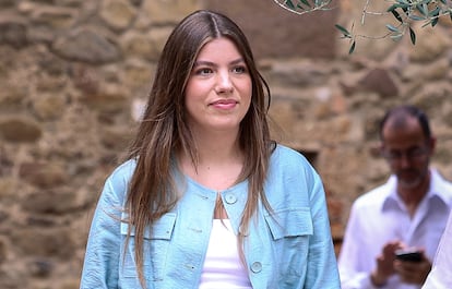 La infanta Sofía en el pueblo de Sant Martí Vell, en Girona, el 24 de julio de 2025.