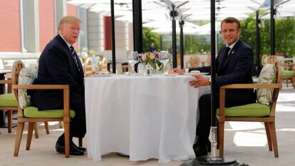 Donald Trump y Emmanuel Macron en la cumbre del G7 celebrada en Biarritz.