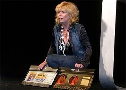 María Jiménez, ayer, en la entrega de los discos de oro, platino y diamante.