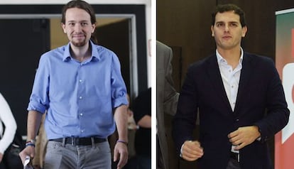 Los líderes de las formaciones emergentes, Pablo Iglesias y Albert Rivera.