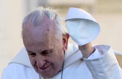 El papa Francisco, durante su audiencia pública del 26 de septiembre.