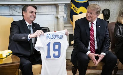 Donald Trump y Jair Bolsonaro en el despacho oval el pasado marzo.