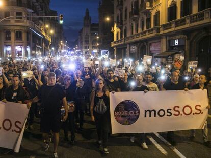 Manifestació dels Mossos d'Esquadra a Barcelona