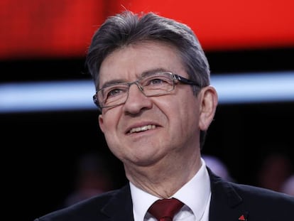 El candidato al El&iacute;seo de Francia Insumisa y exdirigente socialista Jean-Luc M&eacute;lenchon. 
 
 