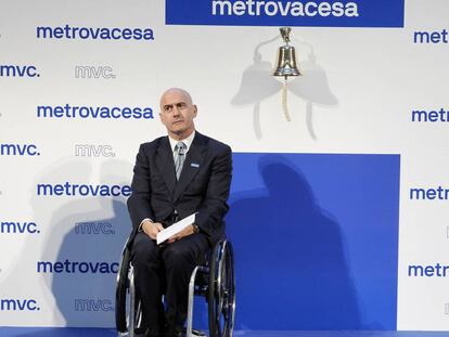 Jorge Pérez de Leza, consejero delegado de Metrovacesa, en la salida a Bolsa el pasado febrero.