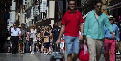 Turistas en el centro de Málaga