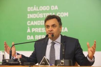 A&eacute;cio Neves, nesta quarta-feira em Bras&iacute;lia. 