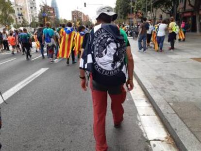 Àlex Sànchez, en un momento de la marcha.