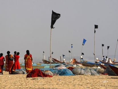 Acte d'homenatge a les persones mortes pel tsunami del 2004 a Madràs (Índia), aquest divendres.