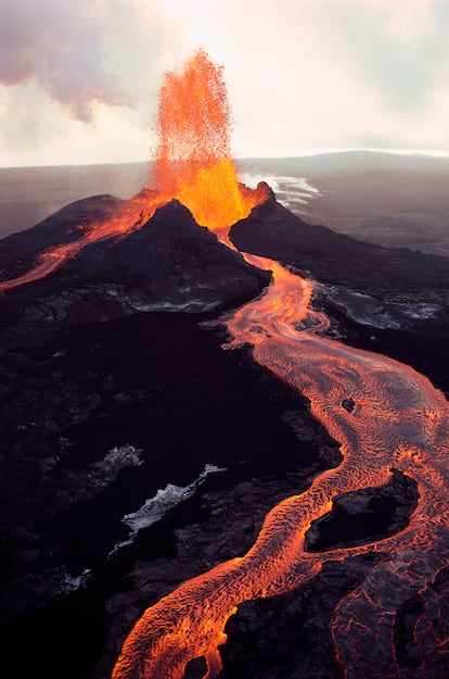 Erupción del volcán Kilauea, en Big Island. 