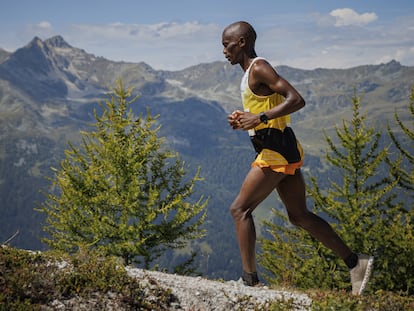 El keniano Kiriago Philemon Ombogo, en plena carrera.