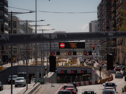 Imagen del túnel de Glories, en Barcelona, días antes de su entraba en funcionamiento en abril.