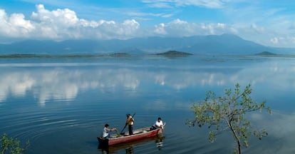 Lago de Cuitzeo, junto al pueblo mágico del mismo nombre, en Michoacán.