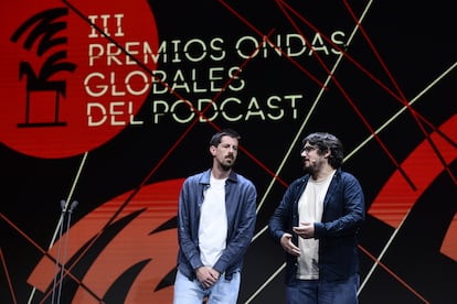 Ignasi Taltabul  y Tomás Fuentes, del podcast La ruina, entregaron uno de los galardones.