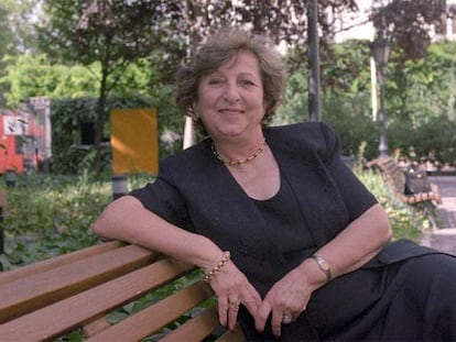 Claudette Habesch, en los jardines de Casa de América, en Madrid.