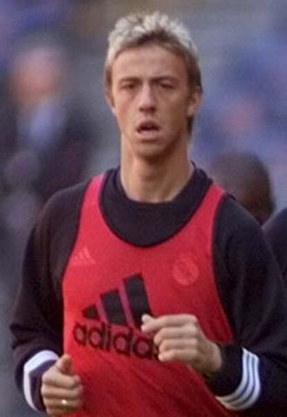 Guti, en un entrenamiento.