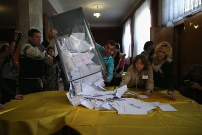 Recuento de votos en Slavyansk. 