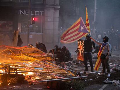 Disturbios en Barcelona por la sentencia del 'procés', el 18 de octubre. 