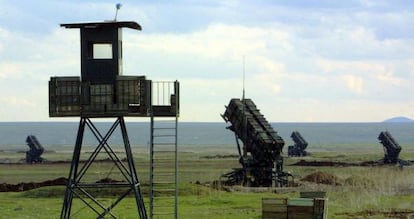 Una batería de misiles Patriot desplegada en Turquía, en 2003.