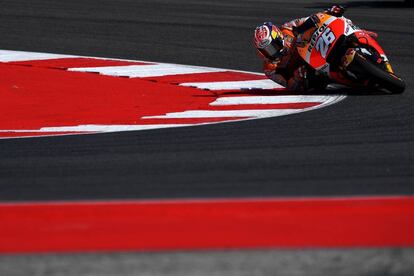 Dani Pedrosa durante una sesin de entrenamiento, durante el Gran Premio de San Marino, el 9 de septiembre de 2016.