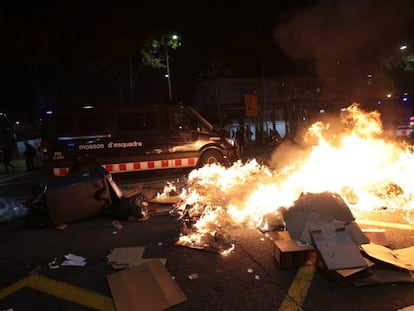 Disturbios en Barcelona.