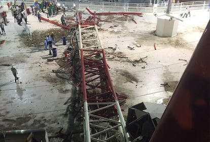 Al menos 87 personas han resultado muertas y otras 80 heridas este viernes al caerse una grúa en la Gran Mezquita de La Meca.