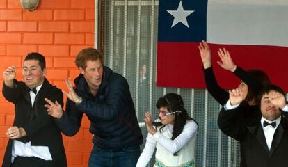 El príncipe Enrique, durante su visita a Chile.